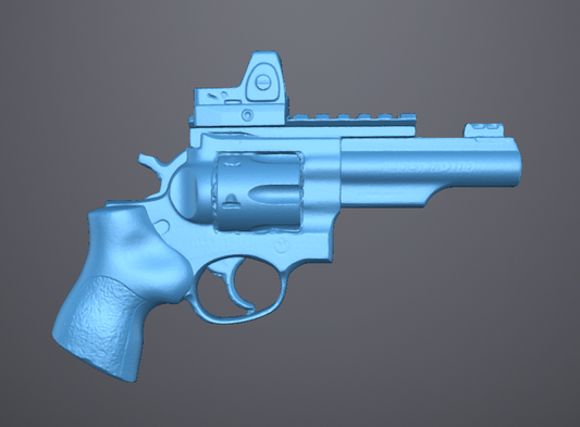 RUGER GP100 WITH TOP RAIL AND OPTIC 3D SCAN